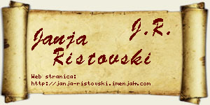 Janja Ristovski vizit kartica